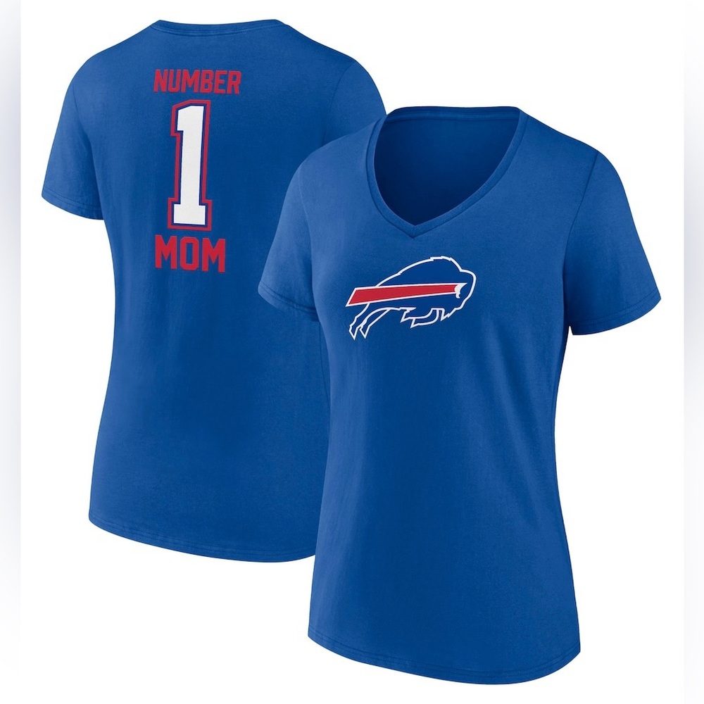 Women's Buffalo Bills Fanatics Royal Mother's Day V-Neck T-Shirt Sz. Various